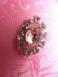 ACT/XR195  Floral Silver Beaded Crystal Rhinestone Applique 1"