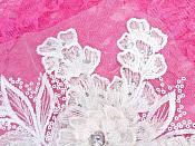 3D Embroidered Lace Applique Antique White Floral Venice Lace Patch 14.5" (BL137)