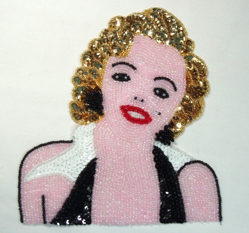 Marilyn Monroe Sequin Beaded Applique 0010
