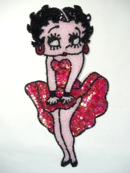 Betty Boop Marilyn Monroe Sequin Beaded Applique 0038