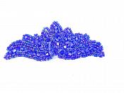 Beaded Applique Purple AB Dance Motif Clothing Sewing Patch 4" JB107