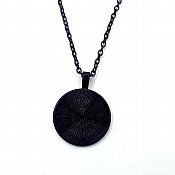 Scripture Pendant Necklace "Pray Without Ceasing" Inspirational Christian Jewelry w/ Black Chain JW316