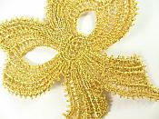 Gold Metallic Bow Victorian Venice Lace 3" C615896
