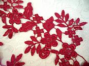 Embroidered Lace Appliques Wine Floral Venice Lace Mirror Pair 15" (DH80X)