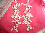 Shimmering White Floral Embroidered Lace Appliques Venice Lace Mirror Pair 14" (DH89X) Shimmering White Floral Embroidered Lace Appliques Venice Lace Mirror Pair 14" (DH89X)