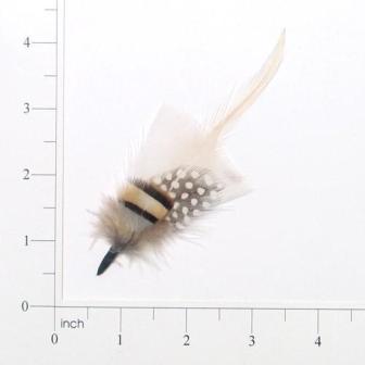 E4102   Brown & White Spotted Feather 3.5"