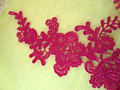 Embroidered Appliques Fuchsia Mirror Pair Floral 12" (GB459X-fs)