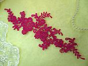 Embroidered Appliques Fuchsia Mirror Pair Floral 12" (GB459X-fs)