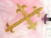 Black Cross Embroidered Applique Iron On Patch 3.75" (GB516)