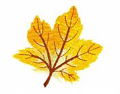 Embroidered Leaf Applique Yellow Iron On Clothing Patch Craft Motif  3.125" (GB563)