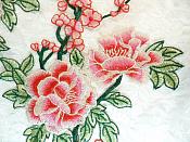 Set Of Two Embroidered Floral Applique Pink Red Craft Patch (GB589X)