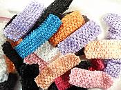 Crochet Stretchy Baby Headbands Choose from Several Colors 1.75" (GB659)