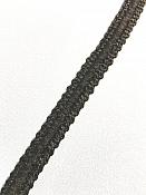 White Antique and Silver Beaded Sewing and Craft Trim w/ Black Fabric Backing 3/8" (GB664)