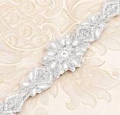 Rose Gold Applique Clear Glass Rhinestones Wedding Gown Belt Designs 18" GB731