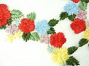 Multi-Color Floral Venise Lace Mirror Pair Appliques 8"  GB867X