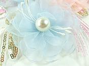 3 Dimensional Applique Sequin Pearl Venice Lace Floral Sewing Clothing Patch 13" GB930