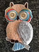Owl Applique Sequin Multi-Color Iron on Patch for Clothing or Crafts 10.5" GB935