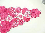 Bodice Applique Embroidered Lace Shiny Fuchsia Thread 21 inches GB970