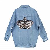 Sequin Crown Applique Iron on Patch Large 9.5" (GB662)