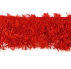 E2585 Red Hairy Gimp Fringe Sewing Trim