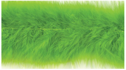 E3760 Lime Marabou Feather Fur Sewing Trim 2"