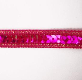 E6168  Fuchsia Sequin Sewing Craft Trim 1/2"