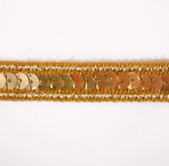 E6168  Gold Sequin Sewing Craft Trim 1/2" E6168  Gold Sequin Sewing Craft Trim 1/2"