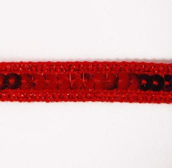 E6168  Red Sequin Sewing Craft Trim 1/2"