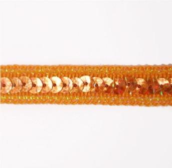 E6172  Holographic Orange Sequin Sewing Trim