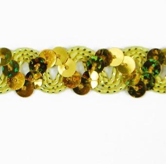 E6176  Gold Holographic Ric Rac Sequin Sewing Craft Trim 5/8" E6176  Gold Holographic Ric Rac Sequin Sewing Craft Trim 5/8"