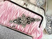 Black Backing Black Beaded Crystal Rhinestone Applique Iron-On 6" (JB47)