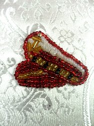 LC1505 Captain Hat Multicolored Beaded Applique 1.5"