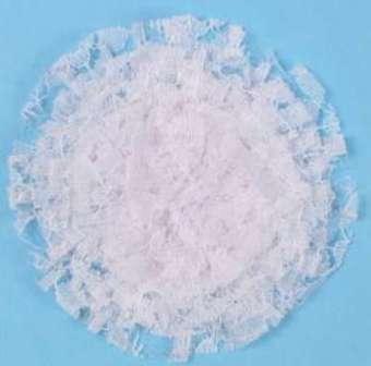 E456 White Lace Designer Brooch 4"