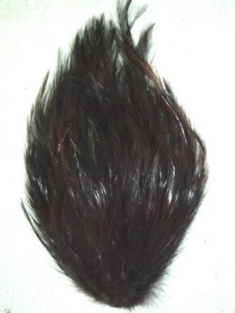 MR002 Dark Brown  Feather Pad Applique 7"