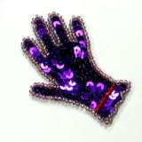 Ladies Glove Sequin Beaded Applique  E5845