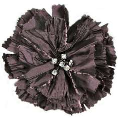 E5982  Purple Rhinestone Flower Brooch 4"