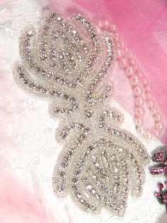 XR11 Victoria Crystal Glass Beaded Rhinestone Applique 6"