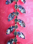 XR115 Blue Ice Rhinestone Leaf Vine Trim