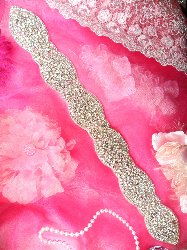 XR190 Bridal Sash Beaded Rhinestone Applique 18"