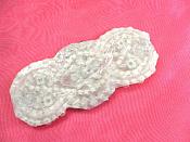 Rhinestone Applique w/ Silver Beads and White Pearls Iron on 4" (XR344)