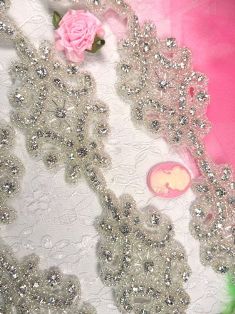 XR71 Crystal Clear Rhinestone Beaded Trim 2" x 34"