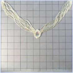 FS1102 Light Gold Silver Crystal Clear Rhinestone Beaded Neckline Collar