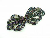 Applique Patch Glass Beaded Peacock Costume Sewing Motif 5" JB213