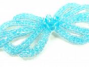 Applique Patch Glass Beaded Turquoise Blue Costume Sewing Motif 5" JB213