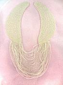 Collar Yoke Crystal AB Beaded Applique Patch 11" F66