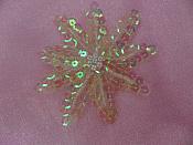 Flower Applique Crystal AB Sequin Beaded Patch 3" F33