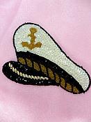 Self Adhesive Captains Hat Applique Beaded Sequin Patch 4.5" LC1709