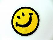 Smiley Face Embroidered Applique Patch 2" F70