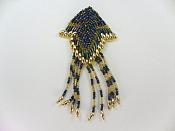 Multicolored Beaded Dangle Applique 4" F55