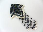 Multicolored Beaded Dangle Applique 4" F56